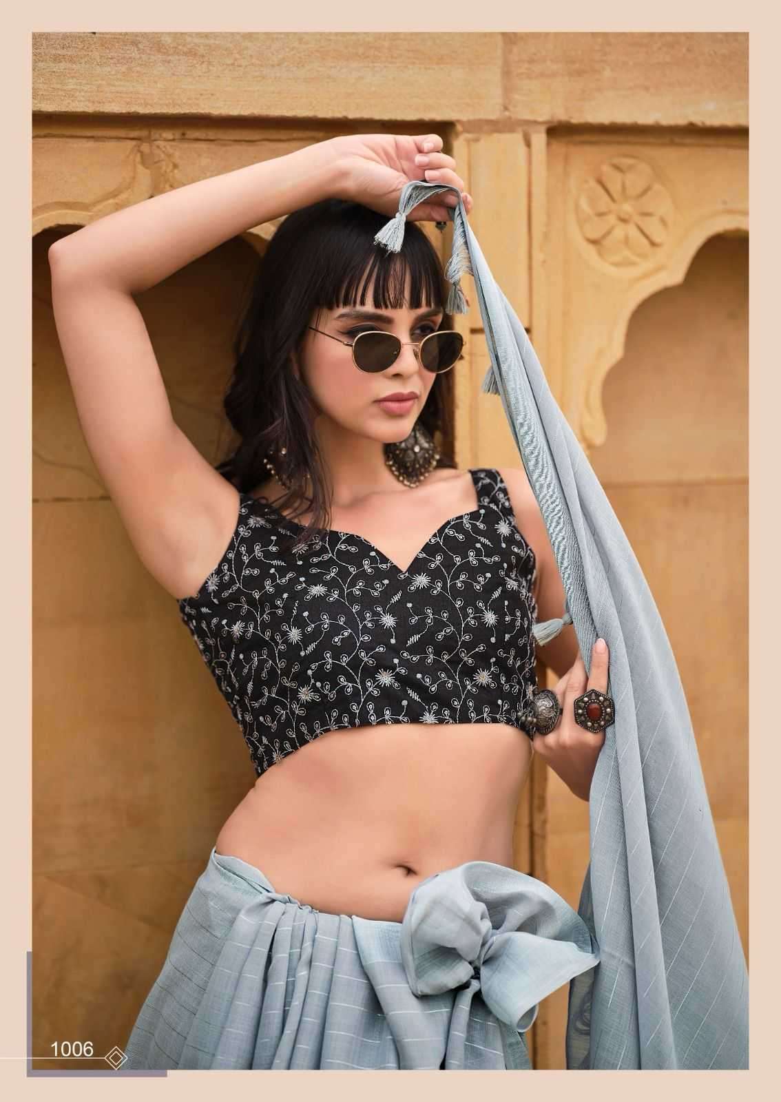 KASHVI CREATION ABHILASHA VOL-3 BEAUTIFUL LINEN SILK SAREES CATALOGV WHOLESALER AND EXPORTER 