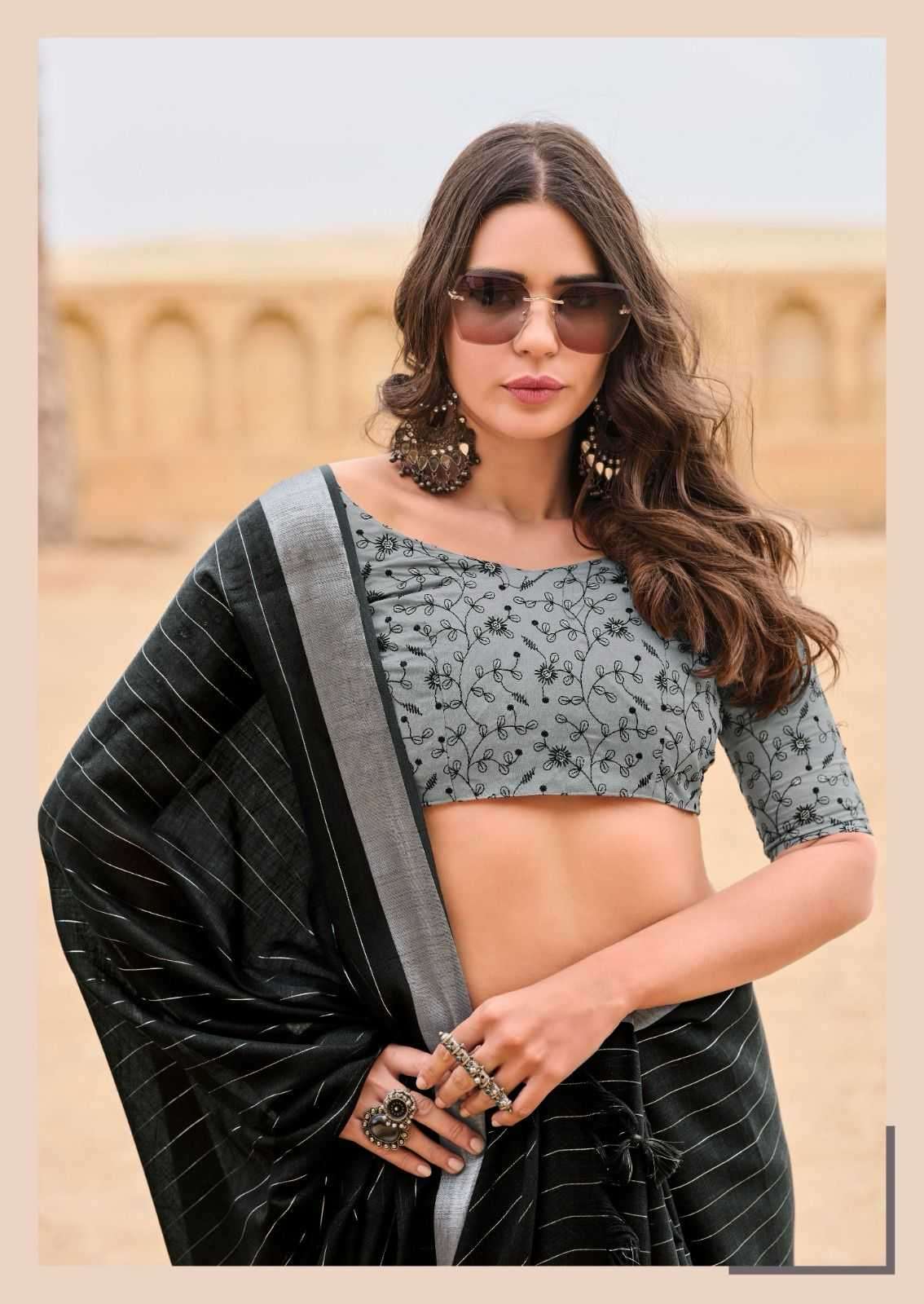 KASHVI CREATION ABHILASHA VOL-3 BEAUTIFUL LINEN SILK SAREES CATALOGV WHOLESALER AND EXPORTER 