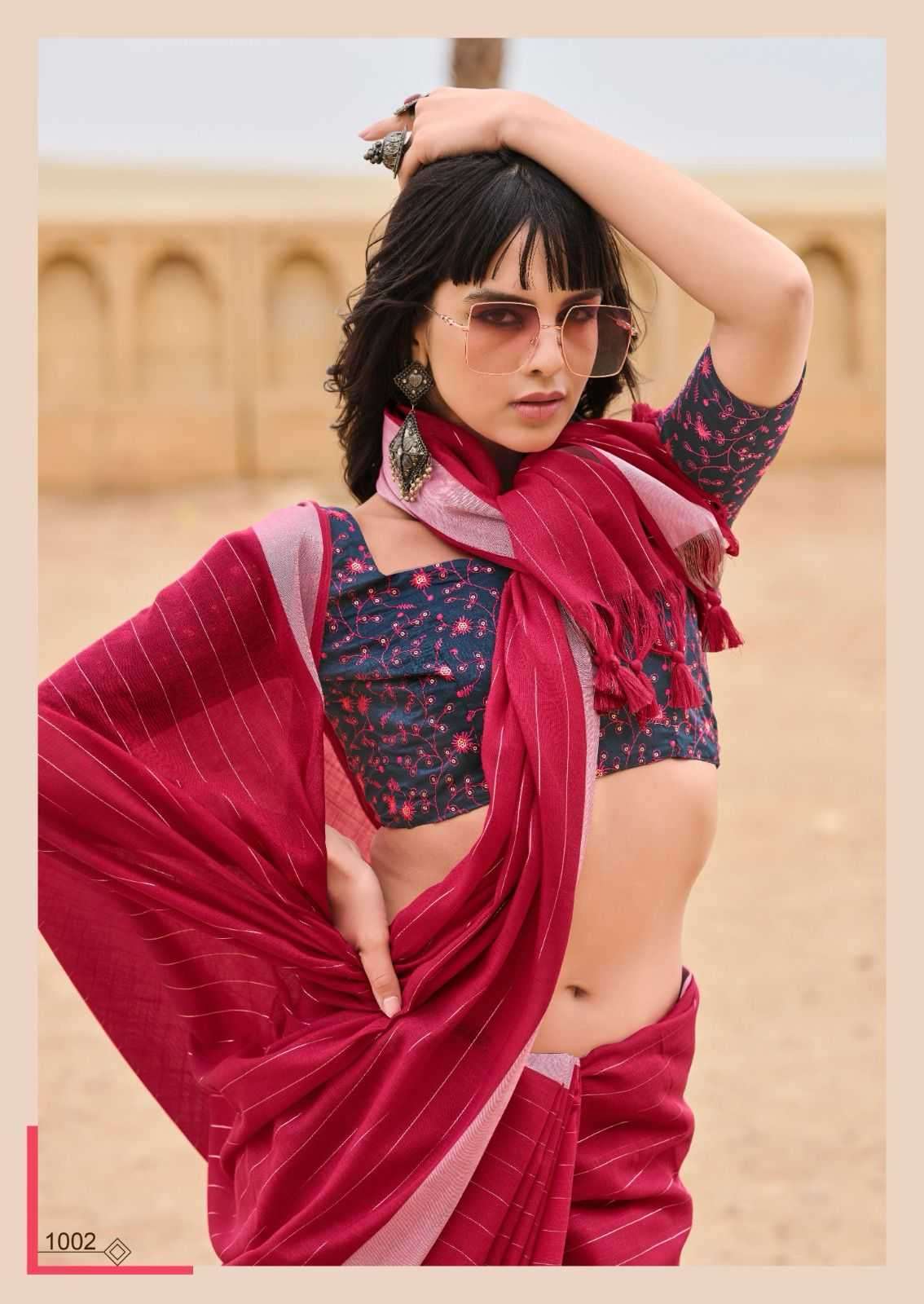 KASHVI CREATION ABHILASHA VOL-3 BEAUTIFUL LINEN SILK SAREES CATALOGV WHOLESALER AND EXPORTER 