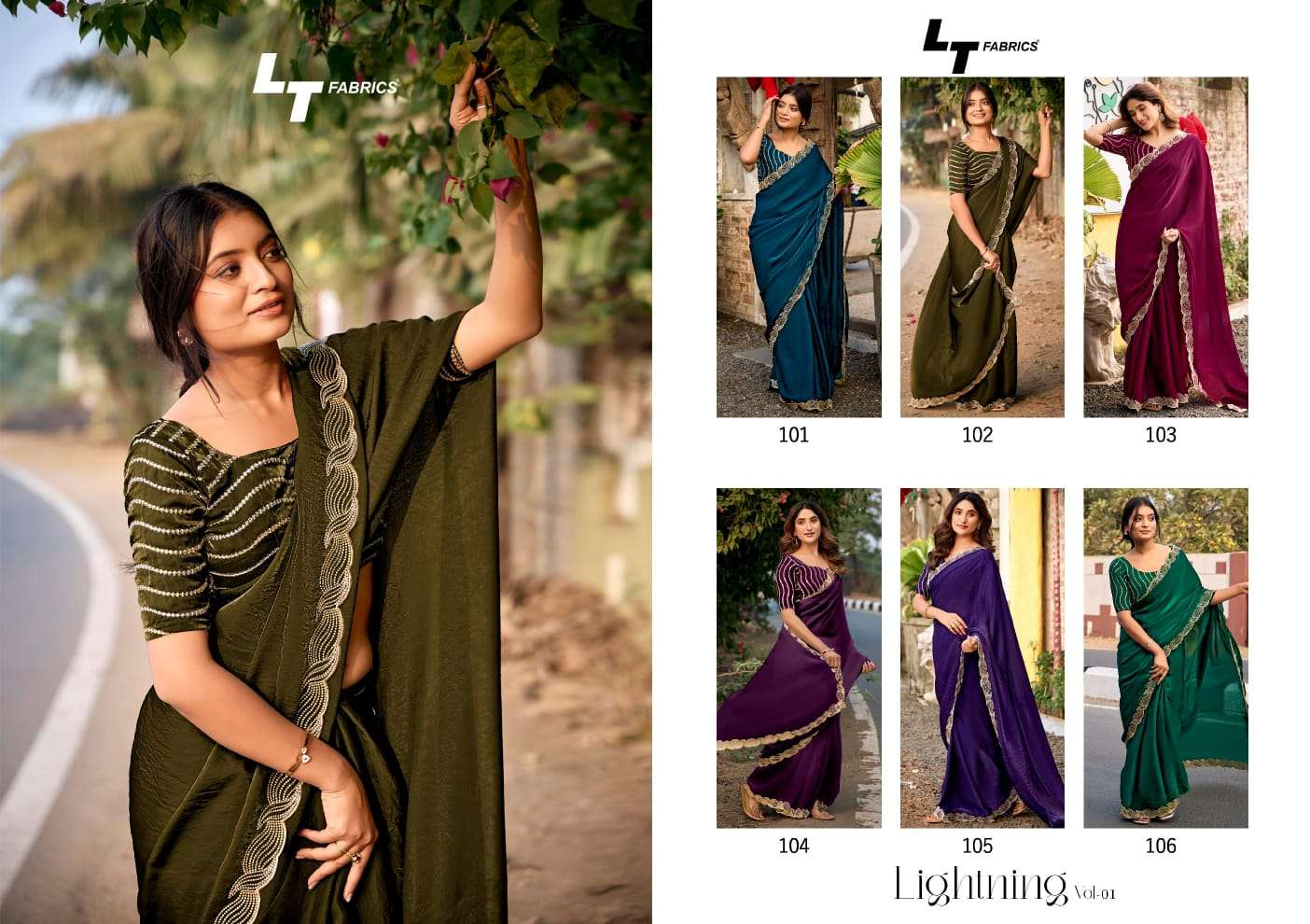 kashvi creation presents lighting vol-1 malai silk designer best saree catalog wholesaler and exporter in surat
