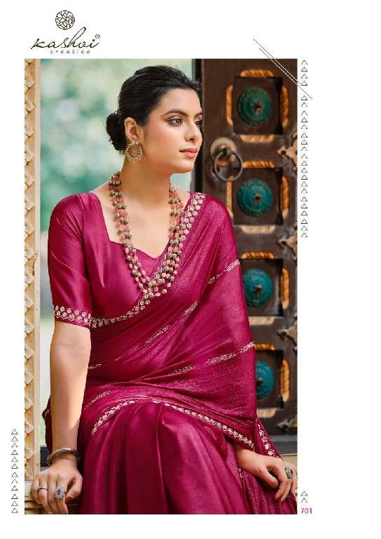 kashvi creation presents platinum vol-7 silk shop trendy printed saree catalog wholesaler and exporter 