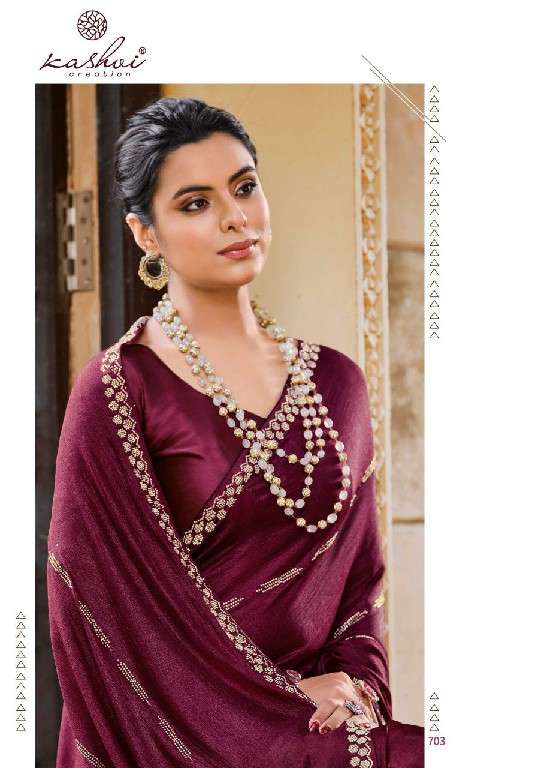kashvi creation presents platinum vol-7 silk shop trendy printed saree catalog wholesaler and exporter 