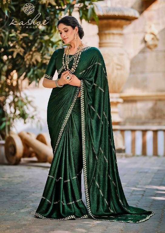 kashvi creation presents platinum vol-7 silk shop trendy printed saree catalog wholesaler and exporter 
