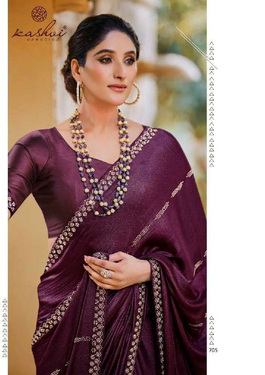 kashvi creation presents platinum vol-7 silk shop trendy printed saree catalog wholesaler and exporter 