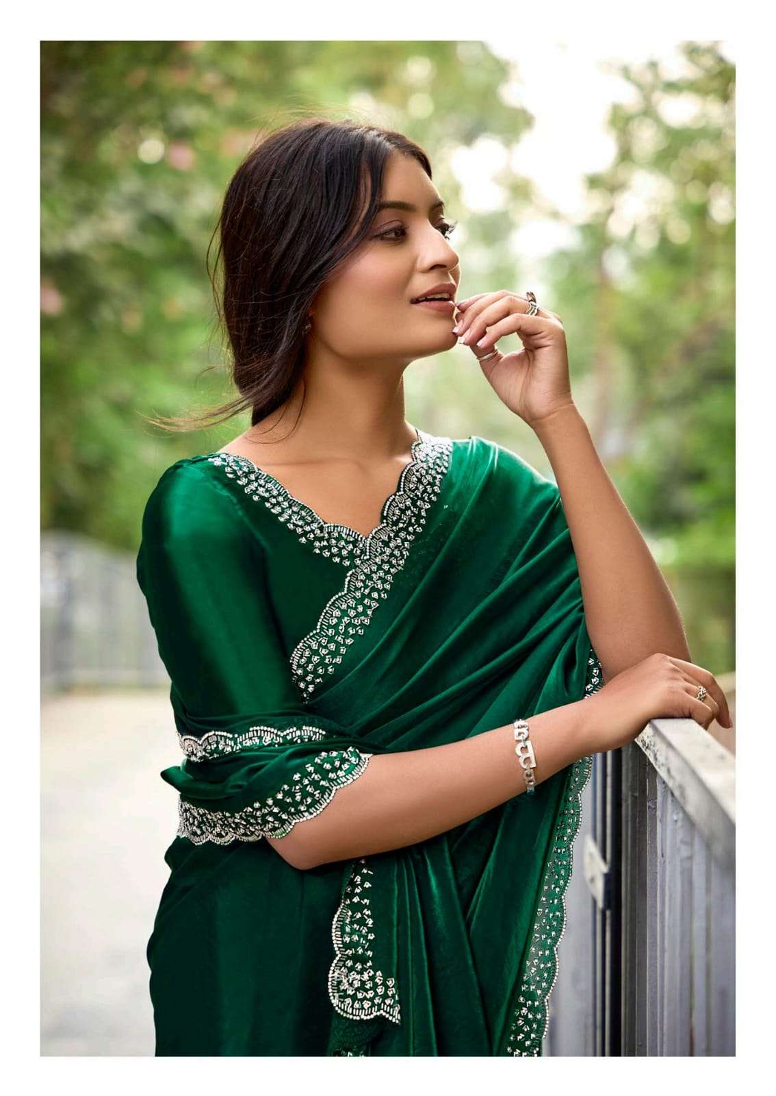 Kashvi Creation Presents Silver Stone Vol-7 Jharkan Work Fashionable Sarees Catalog Wholesaler And Exporter in Surat