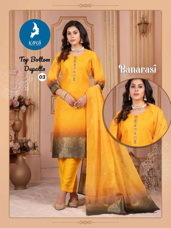 kaya presents banarasi chanderi jacquard plus size readymade kurtis catalog wholesaler and exporter 