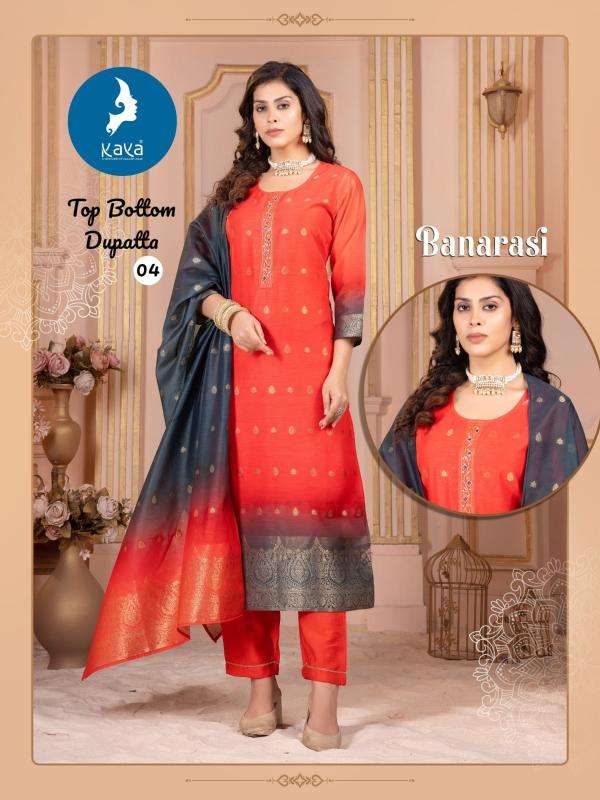 kaya presents banarasi chanderi jacquard plus size readymade kurtis catalog wholesaler and exporter 
