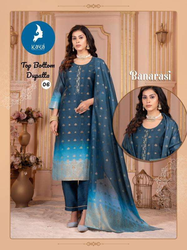 kaya presents banarasi chanderi jacquard plus size readymade kurtis catalog wholesaler and exporter 