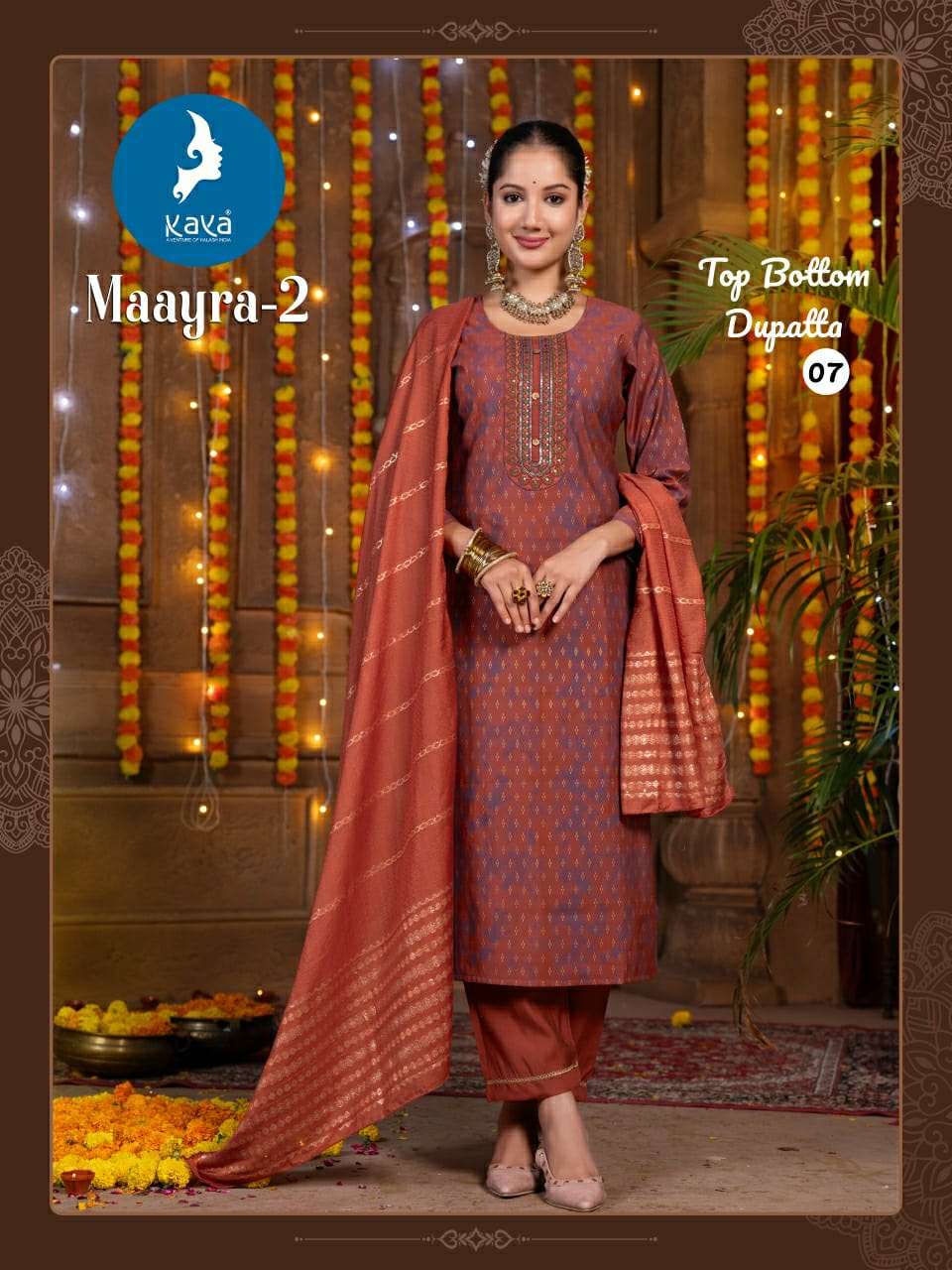 kaya presents maayra vol-2 roman silk readymade kurtis catalog wholesaler and exporter 