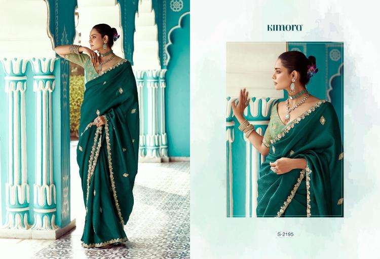 Kimora Presents Amber 2191-2201 Fancy Shop Stunning Party Sarees For Any Occasion Catalog Wholesaler And Exporter In Surat