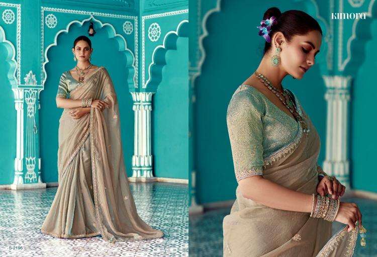 Kimora Presents Amber 2191-2201 Fancy Shop Stunning Party Sarees For Any Occasion Catalog Wholesaler And Exporter In Surat
