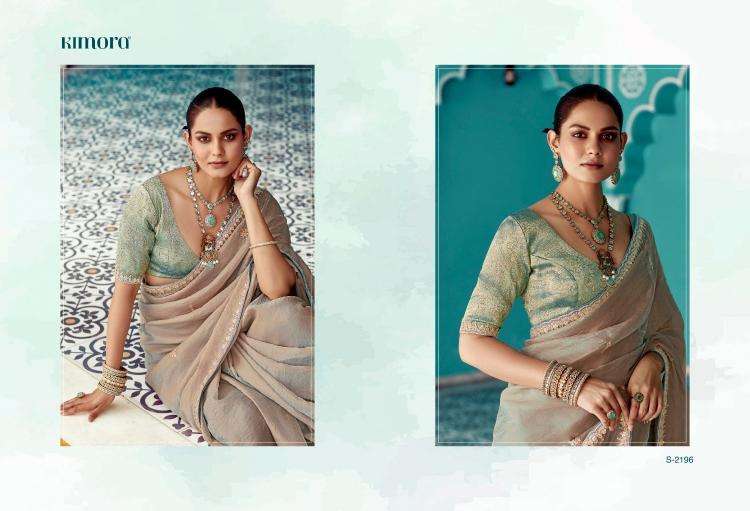 Kimora Presents Amber 2191-2201 Fancy Shop Stunning Party Sarees For Any Occasion Catalog Wholesaler And Exporter In Surat