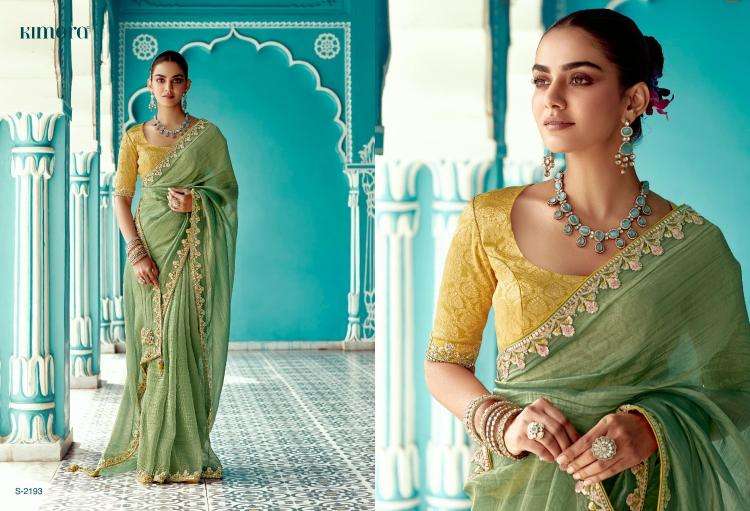 Kimora Presents Amber 2191-2201 Fancy Shop Stunning Party Sarees For Any Occasion Catalog Wholesaler And Exporter In Surat
