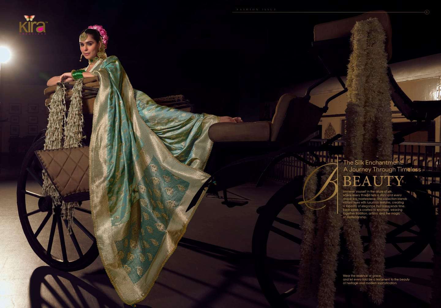 Kira Creation Presents Kesha Viscose Shop Elegant Sarees For a Perfect Wedding Catalog Wholesaler And Exporter 