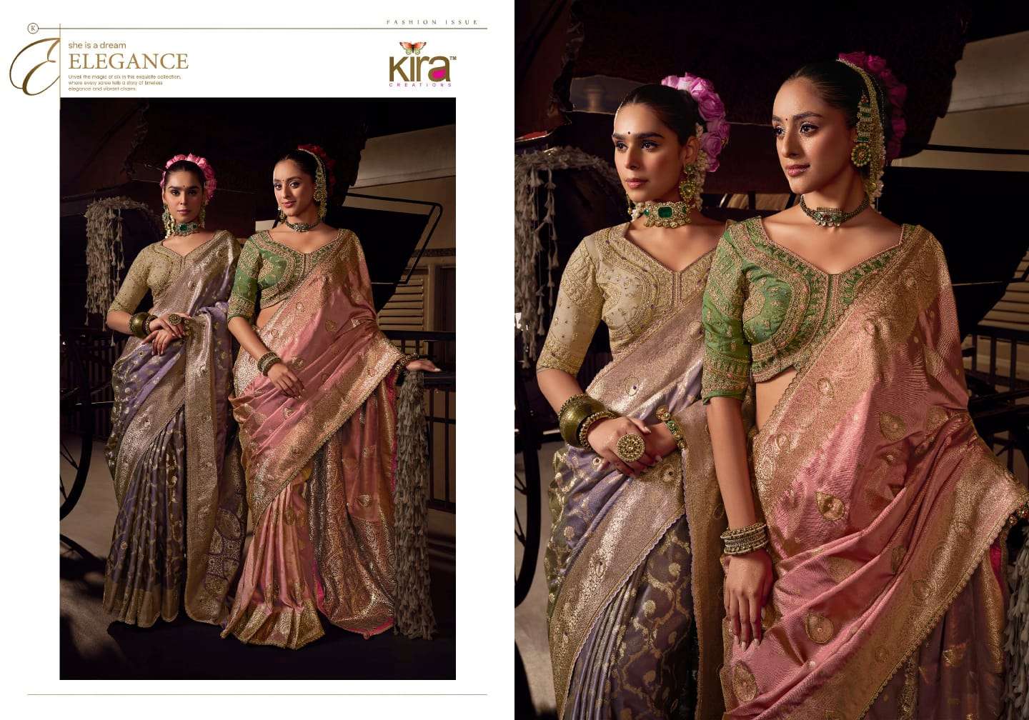 Kira Creation Presents Kesha Viscose Shop Elegant Sarees For a Perfect Wedding Catalog Wholesaler And Exporter 
