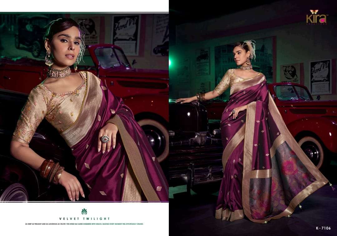 KIRA PRESENTS KAVISHA FANCY WEDDING STYLE SAREES CATALOG WHOLESALER AND EXPORTER 