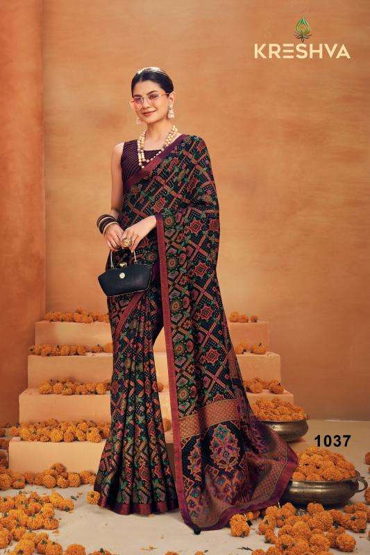 kreshva presents nilima georgette party wear saree for womens catalog wholesaler and exporter 