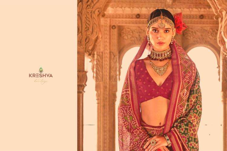 kreshva presents rang vatika 771-782 two tone georgette party wear saree catalog wholesaler and exporter in surat