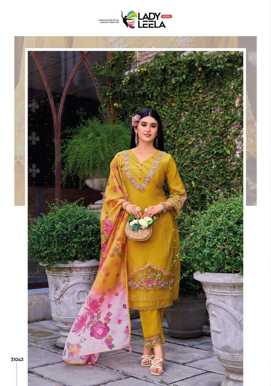 lady leela presents charchay viscose readymade party wear 3pcs kurtis catalog wholesaler and exporter 
