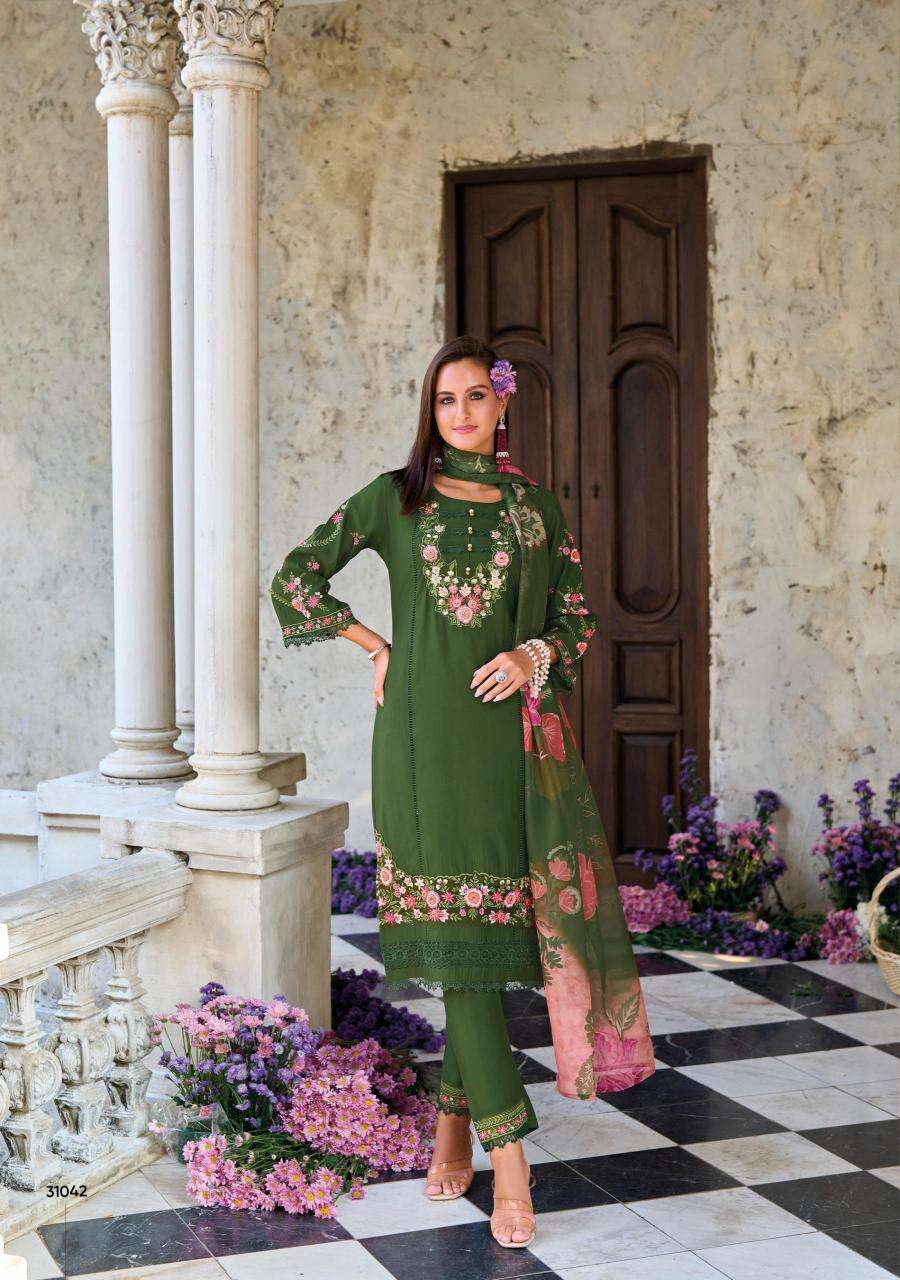 lady leela presents charchay viscose readymade party wear 3pcs kurtis catalog wholesaler and exporter 
