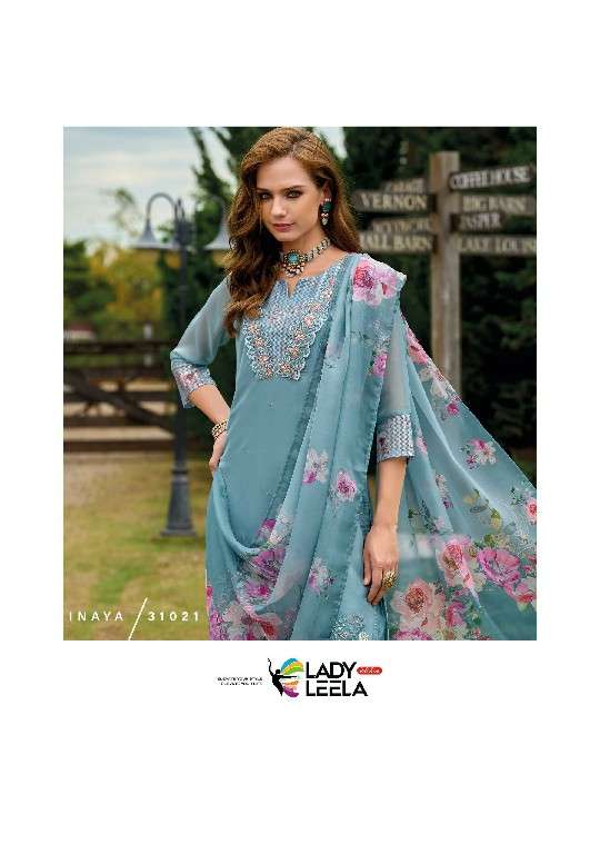 lady leela presents Inaya vol-2 readymade organza modern 3pcs kurtis catalog wholesaler and exporter 