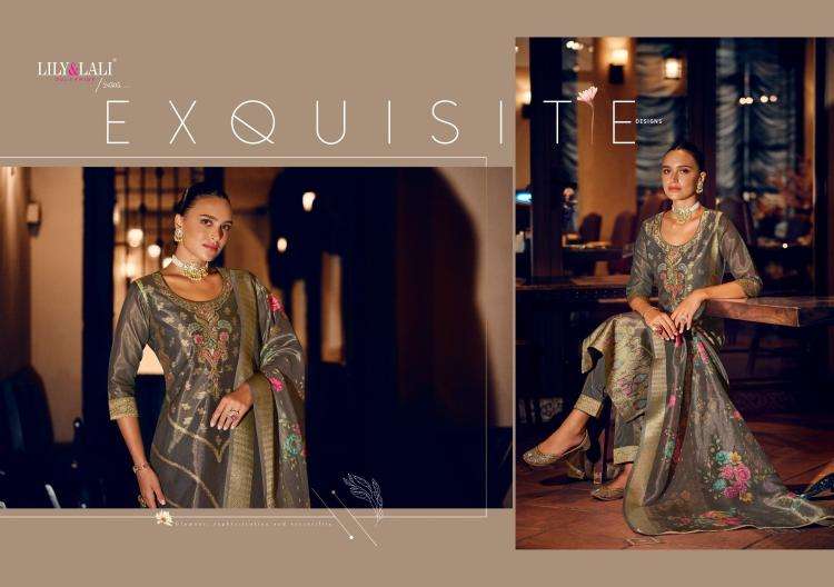 lily & lali presents faridan vol-2 fully stitch banarasi simar jari silk designer ladies kurtis catalog wholesaler and exporter 