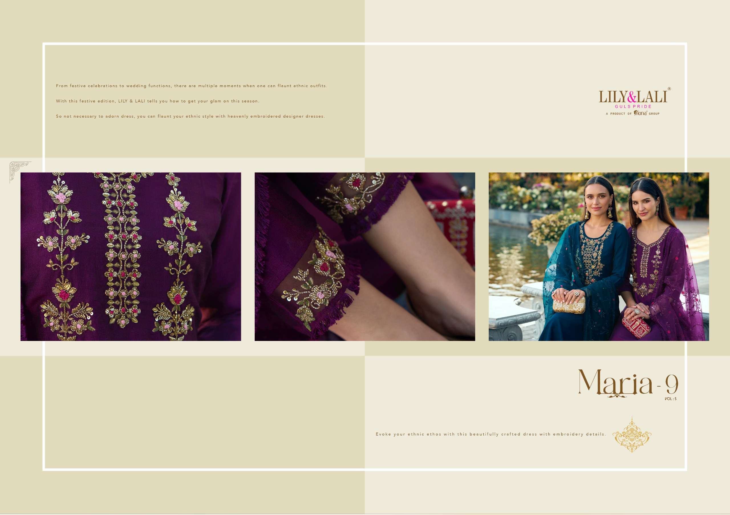 LILY & LALI PRESENTS MARIA-9 VOL-5 VICHITRA FANCY KURTIS CATALOG WHOLESALER AND EXPORTER IN SURAT