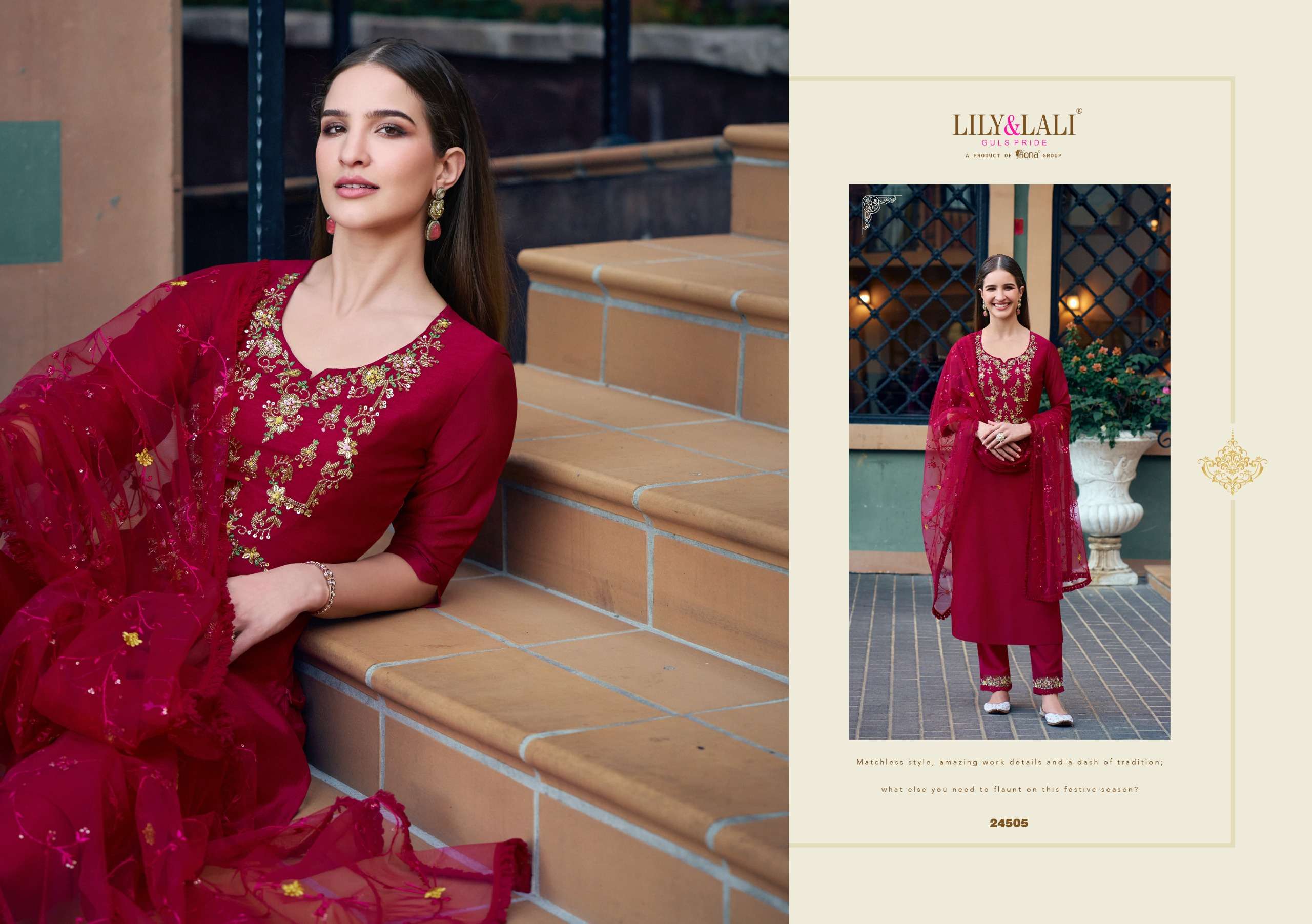 LILY & LALI PRESENTS MARIA-9 VOL-5 VICHITRA FANCY KURTIS CATALOG WHOLESALER AND EXPORTER IN SURAT