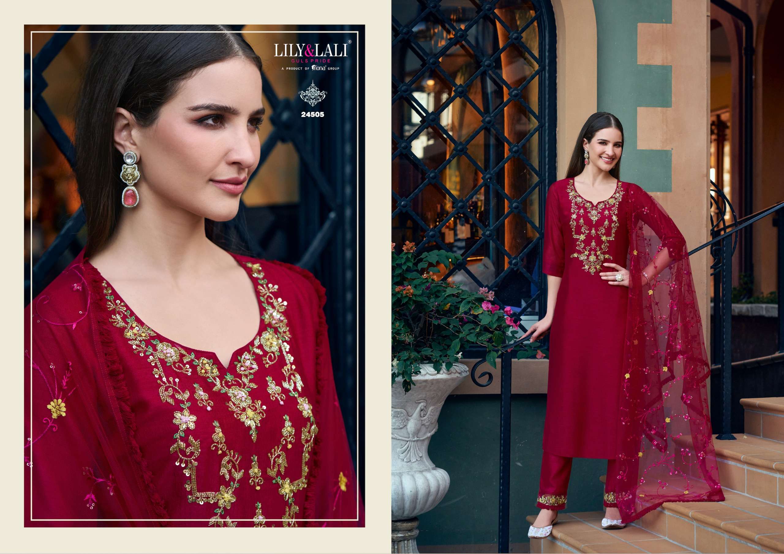 LILY & LALI PRESENTS MARIA-9 VOL-5 VICHITRA FANCY KURTIS CATALOG WHOLESALER AND EXPORTER IN SURAT