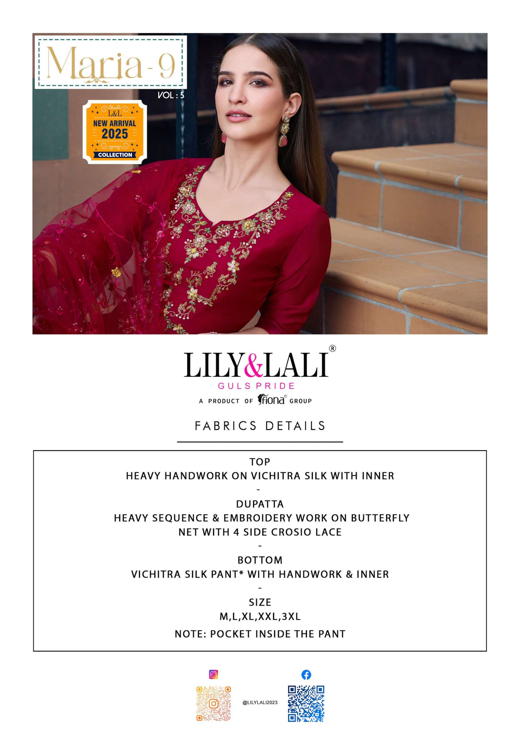 LILY & LALI PRESENTS MARIA-9 VOL-5 VICHITRA FANCY KURTIS CATALOG WHOLESALER AND EXPORTER IN SURAT