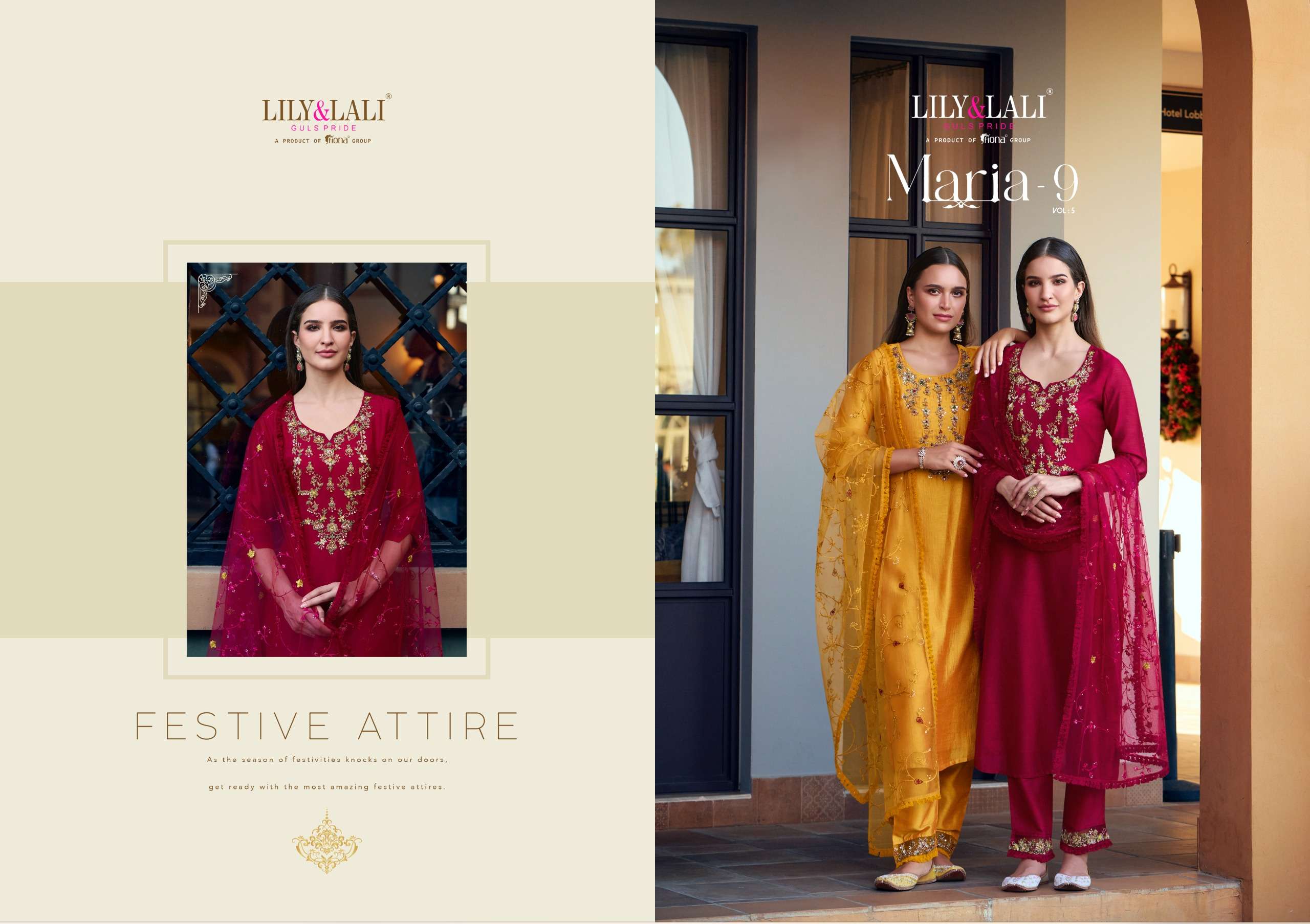 LILY & LALI PRESENTS MARIA-9 VOL-5 VICHITRA FANCY KURTIS CATALOG WHOLESALER AND EXPORTER IN SURAT