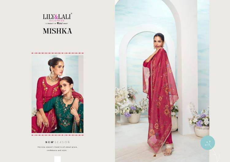 lily & lali presents mishka readymade jacquard viscose silk kurtis catalog wholesaler and exporter 
