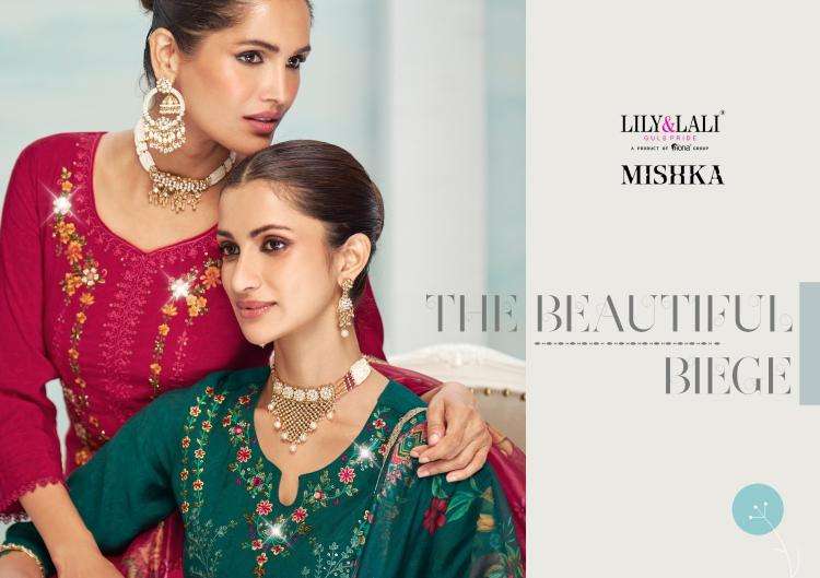 lily & lali presents mishka readymade jacquard viscose silk kurtis catalog wholesaler and exporter 