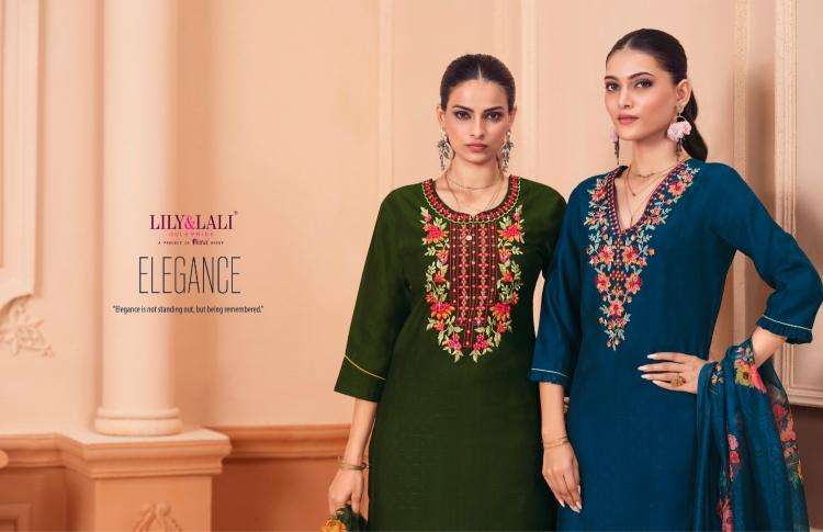 lily & lali presents monalisa vol-6 readymade viscose designer 3pcs kurtis catalog wholesaler and exporter 