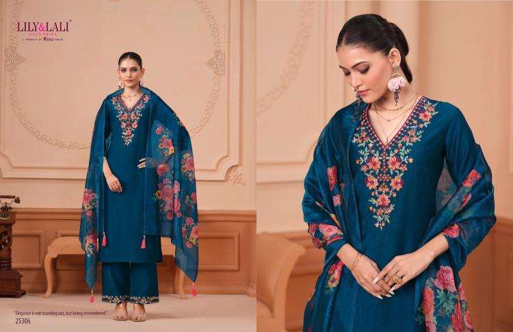 lily & lali presents monalisa vol-6 readymade viscose designer 3pcs kurtis catalog wholesaler and exporter 