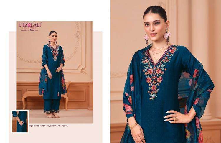 lily & lali presents monalisa vol-6 readymade viscose designer 3pcs kurtis catalog wholesaler and exporter 