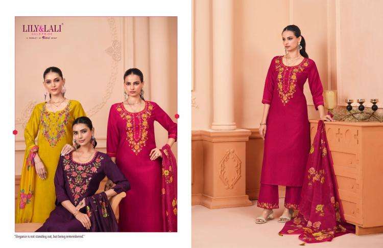 lily & lali presents monalisa vol-6 readymade viscose designer 3pcs kurtis catalog wholesaler and exporter 