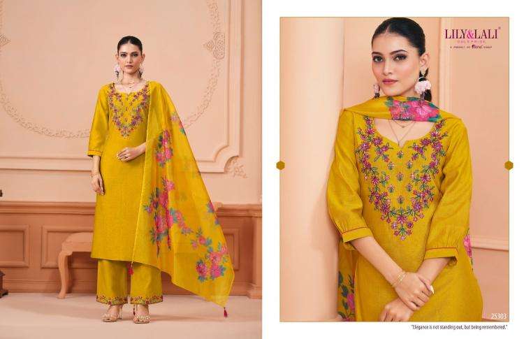 lily & lali presents monalisa vol-6 readymade viscose designer 3pcs kurtis catalog wholesaler and exporter 