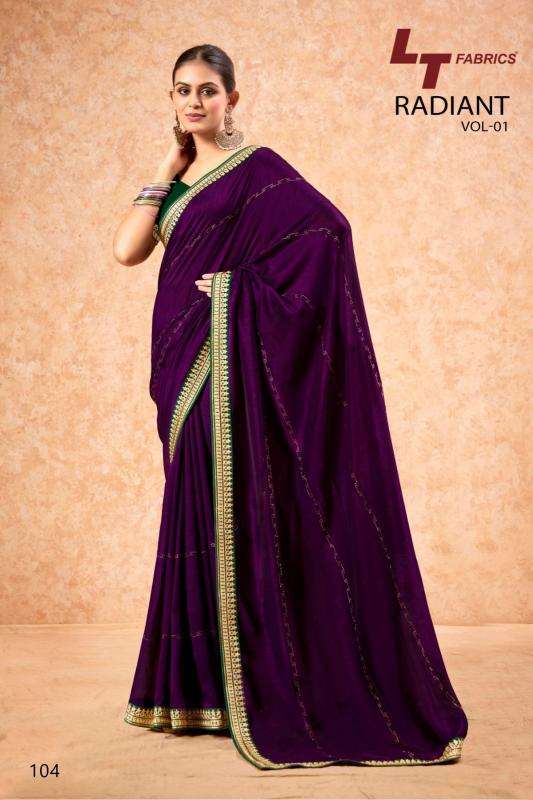 Lt Fashions Presents Radiant Vol-1 Dola Silk Casual Printed Saree With Fancy Blouse Catalog Wholesaler And Exporter 