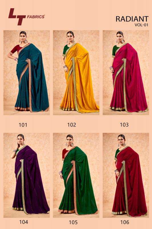 Lt Fashions Presents Radiant Vol-1 Dola Silk Casual Printed Saree With Fancy Blouse Catalog Wholesaler And Exporter 
