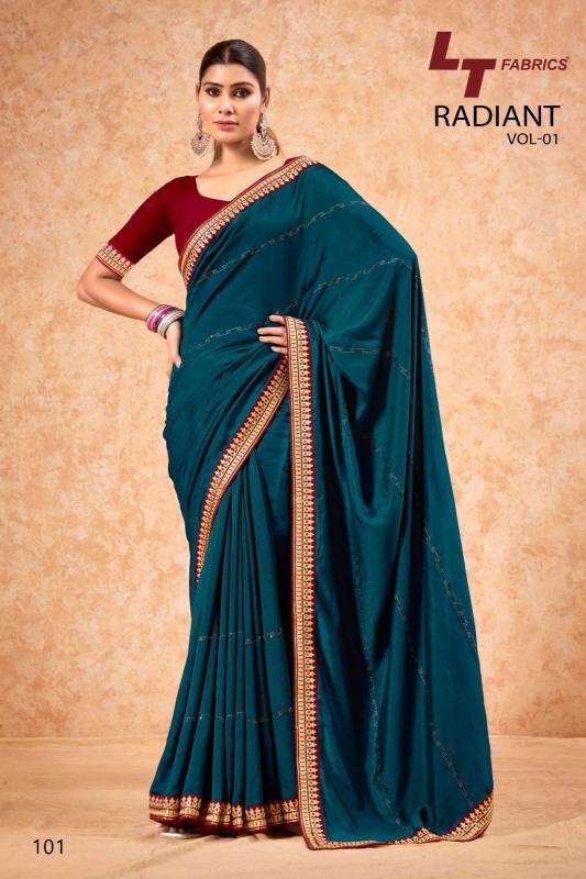 Lt Fashions Presents Radiant Vol-1 Dola Silk Casual Printed Saree With Fancy Blouse Catalog Wholesaler And Exporter 