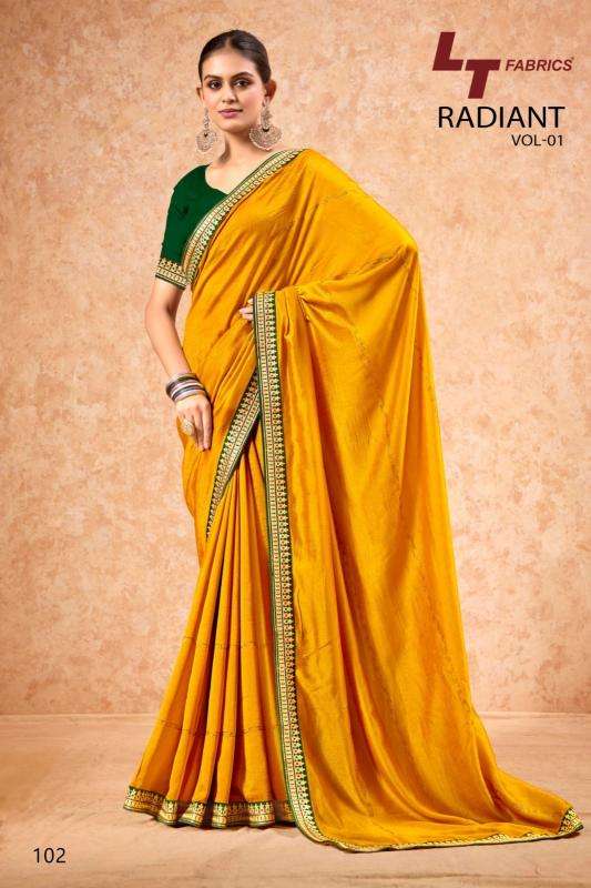 Lt Fashions Presents Radiant Vol-1 Dola Silk Casual Printed Saree With Fancy Blouse Catalog Wholesaler And Exporter 