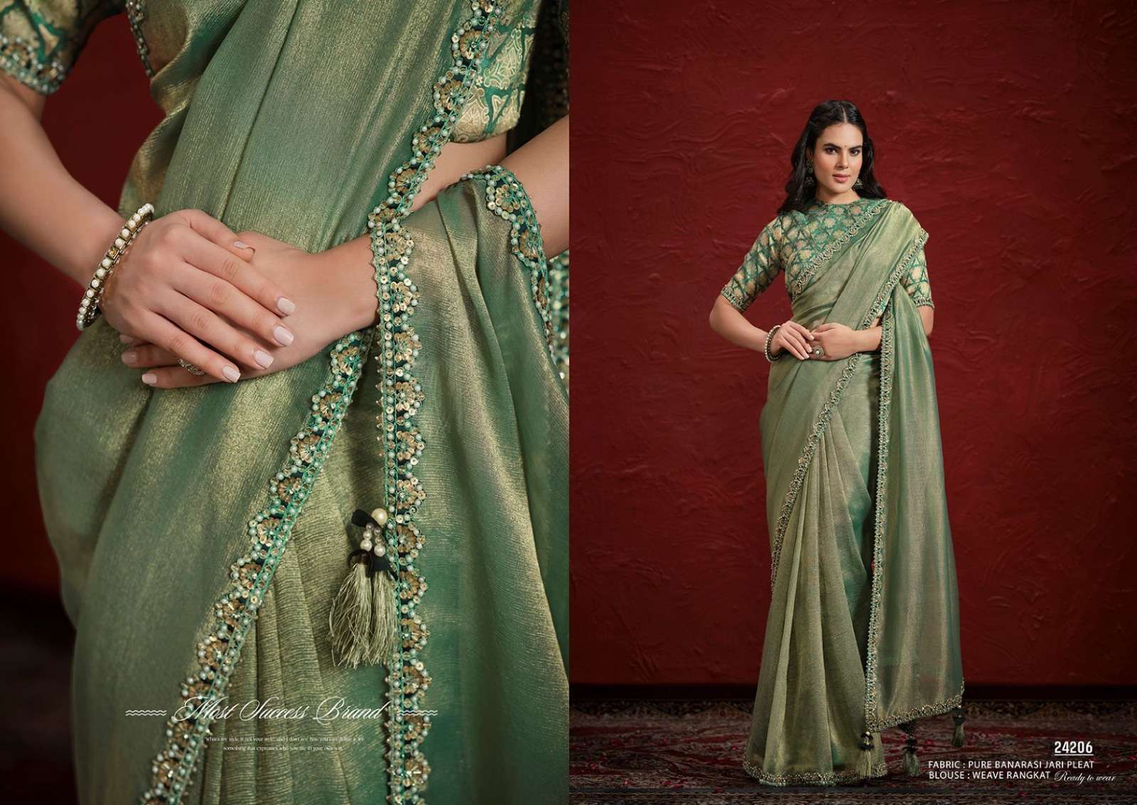 Mahotsav Presents Moh Manthan 24200 series Aaina Fancy Party Wear Saree Catalog Wholesaler And Exporter 