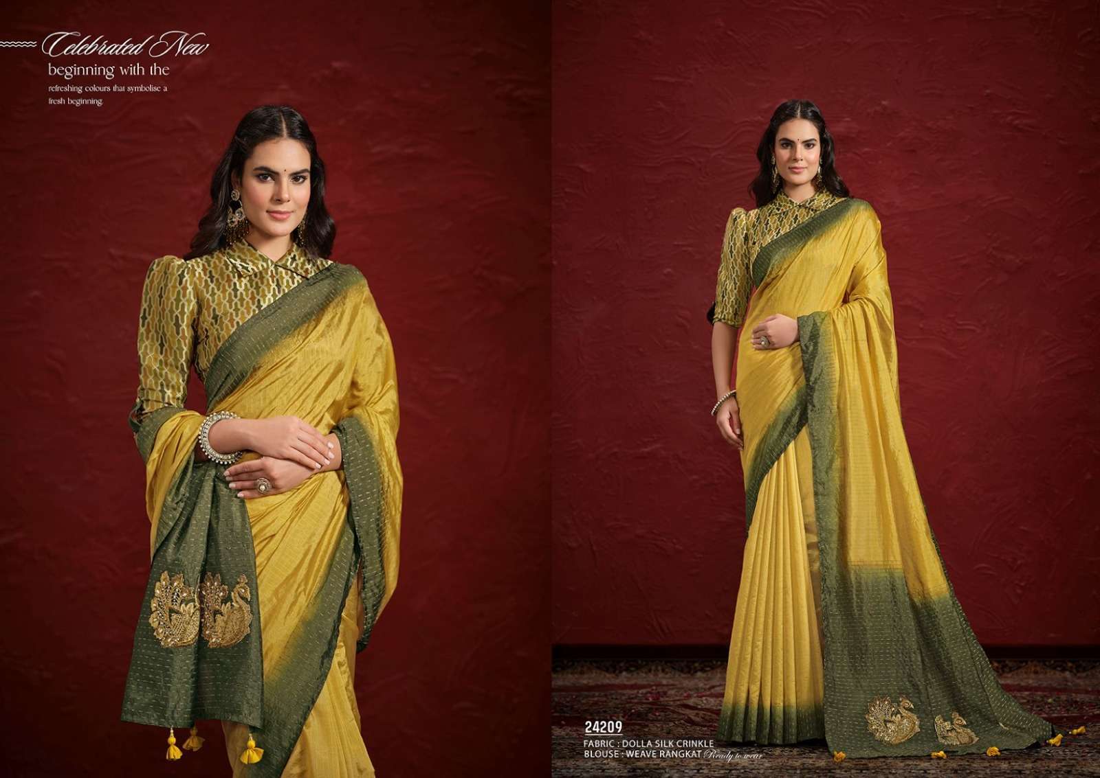 Mahotsav Presents Moh Manthan 24200 series Aaina Fancy Party Wear Saree Catalog Wholesaler And Exporter 