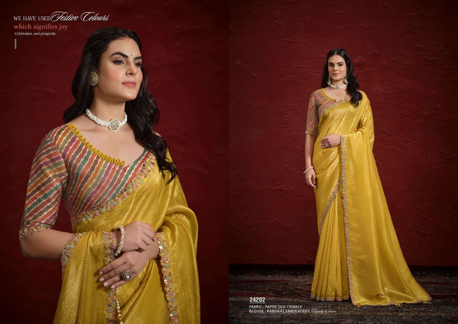 Mahotsav Presents Moh Manthan 24200 series Aaina Fancy Party Wear Saree Catalog Wholesaler And Exporter 