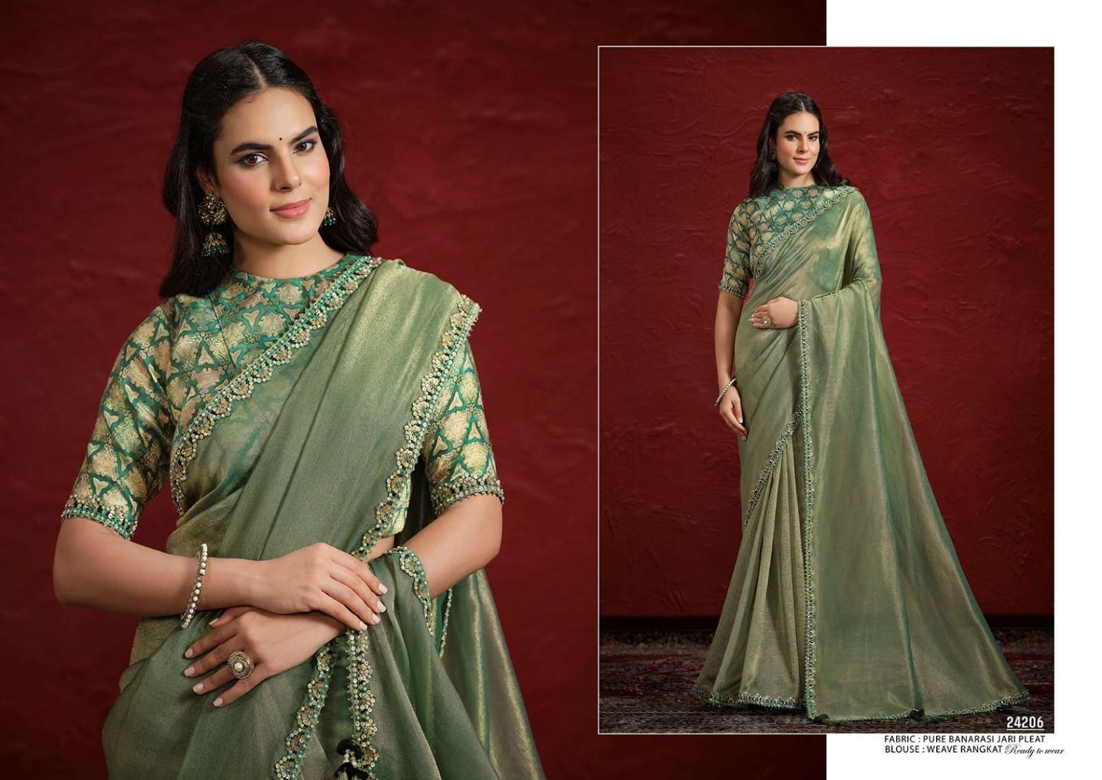 Mahotsav Presents Moh Manthan 24200 series Aaina Fancy Party Wear Saree Catalog Wholesaler And Exporter 
