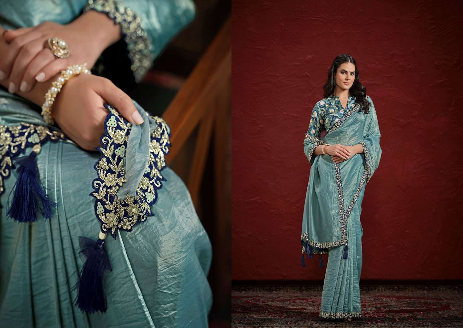 Mahotsav Presents Moh Manthan 24200 series Aaina Fancy Party Wear Saree Catalog Wholesaler And Exporter 