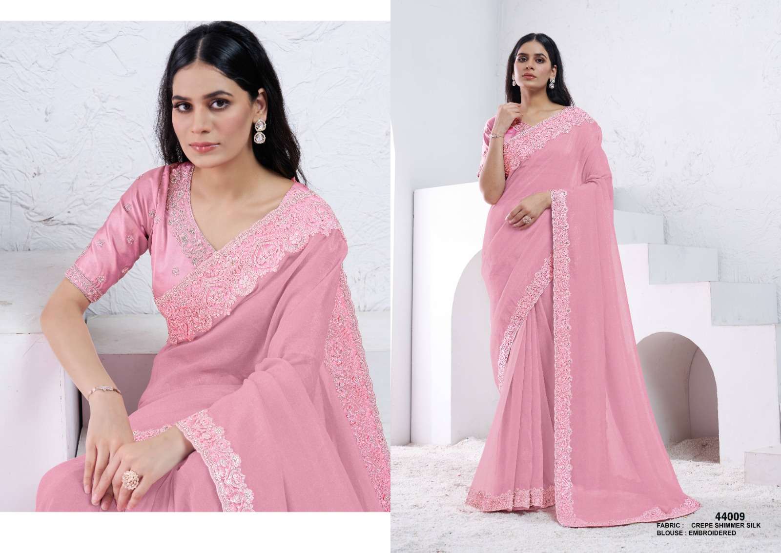 Mahotsav Presents Norita 44000 Series Swaraa Crape Silk Exclusive Sarees For Every Occasion Catalog wholesaler and Exporter 