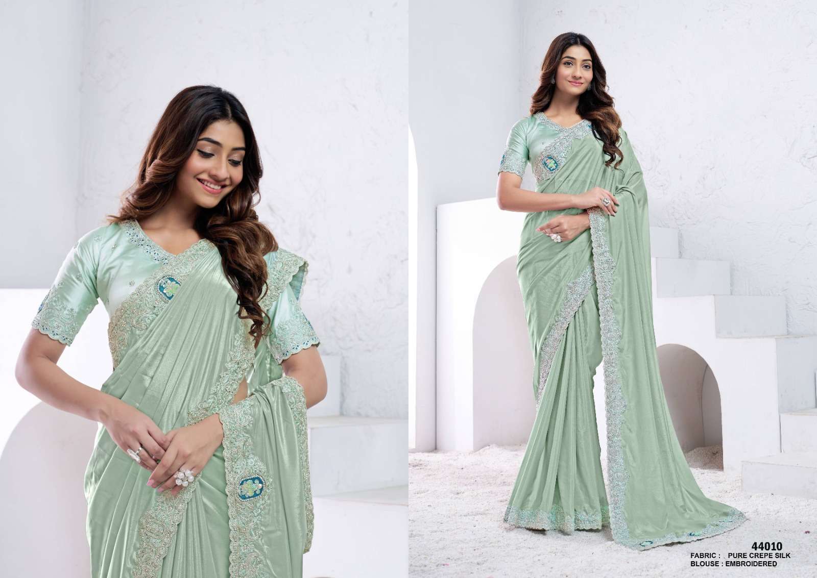 Mahotsav Presents Norita 44000 Series Swaraa Crape Silk Exclusive Sarees For Every Occasion Catalog wholesaler and Exporter 