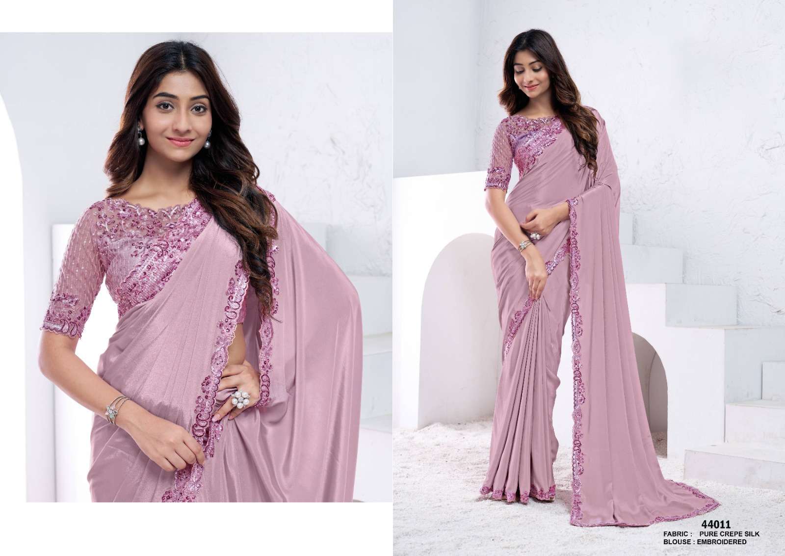 Mahotsav Presents Norita 44000 Series Swaraa Crape Silk Exclusive Sarees For Every Occasion Catalog wholesaler and Exporter 